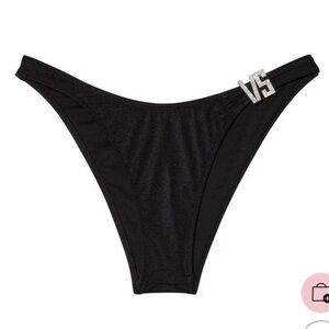 New! Victoria’s Secret bling logo hardware Brazilian swim bottom 4466